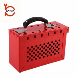 Güvenlik çelik elektrik tagout taşınabilir kilitleme kutusu kiti grup kilit kutusu ana tuşları ile - Product Image 6