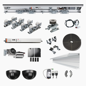 Doortec HH150กระจกอลูมิเนียมบางเฉียบกลางแจ้ง, ระบบประตูบานเลื่อนกันน้ำการออกแบบประตูหลักพร้อมผู้ประกอบการประตูอัตโนมัติ - Product Image 3