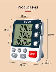 3 gruppi di Timer da cucina digitale conto alla rovescia Google temporizzatore industriale coupse studio di produttività Timer per i bambini - Product Image 6