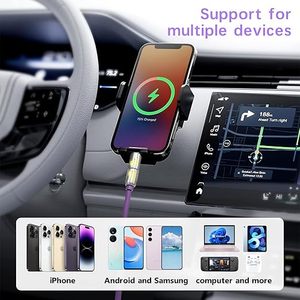 4-in-1 silikon hızlı şarj kablosu araba projeksiyon ekranı Apple 15 için Huawei Xiaomi tip-c USB kablosu - Product Image 5