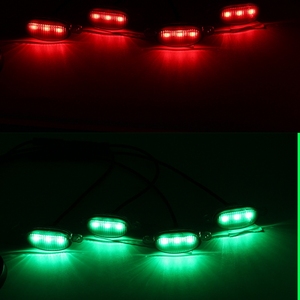 Jinxin อุปกรณ์เสริมไฟรถยนต์4ชิ้นควบคุมผ่านแอป RGB สีไฟกลางรถยนต์ไฟตกแต่งตะแกรง LED ด้านหน้ากันน้ำ - Product Image 3
