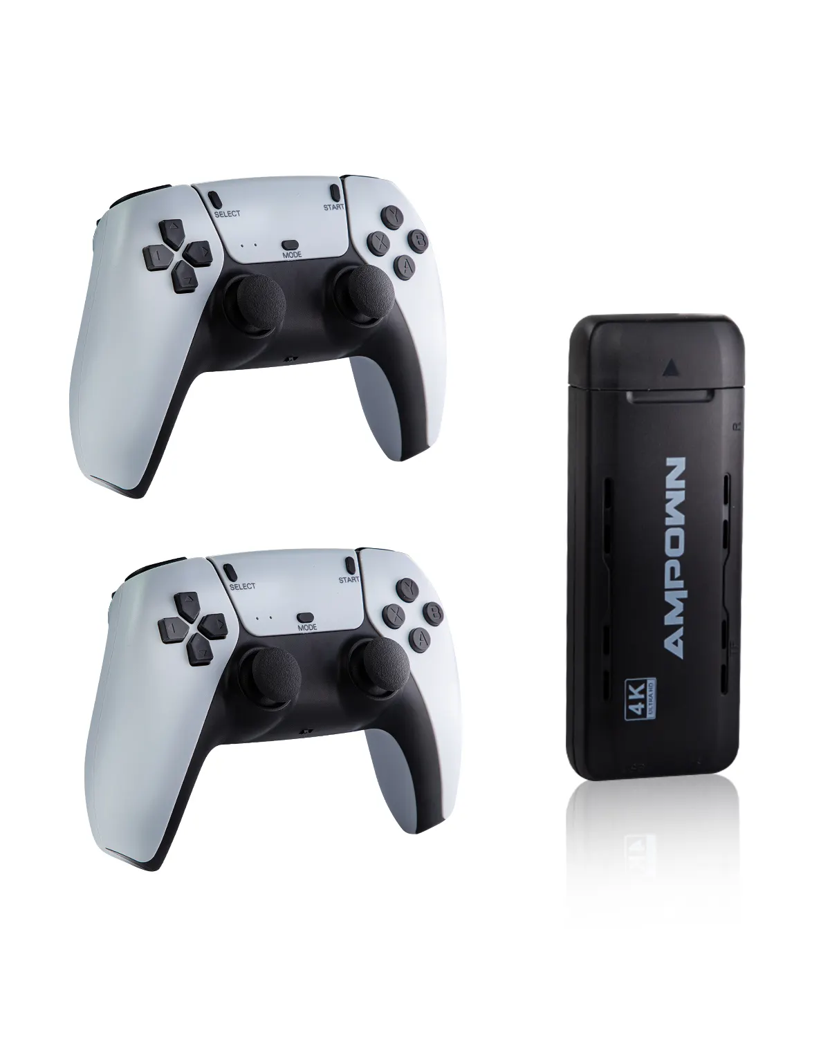 Ampown U9 TV Game Stick mit zwei 2.4G Wireless Controller 64GB 10000 PS für PSP Retro Videospiel konsole Gaming Player GameBox