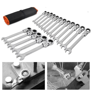 8-19mm 8/<strong>12</strong>/17 Flexible Adjustable Repair Tools Combination Spanner <strong>Keys</strong> Wrench Set for Quick Open-end Wheel Board - Product Image 2