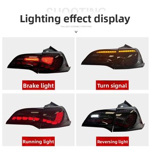 เหมาะสำหรับไฟท้ายรถดัดแปลงรุ่น Tesla 3รุ่น Y พร้อมไฟ LED รูปมังกรไหลผ่านด้านหลัง - Product Image 4