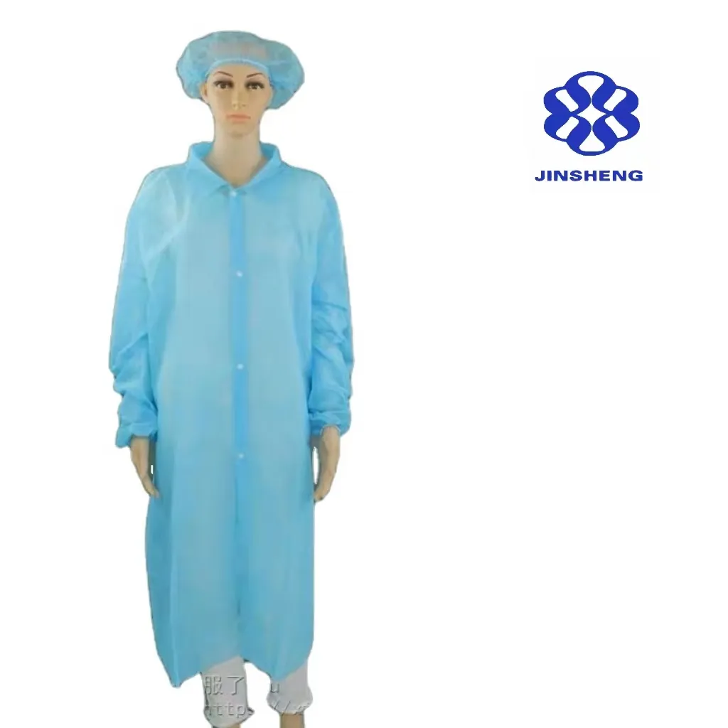 Tecido não tecido PP para casaco de laboratório de isolamento hospitalar não tecido descartável