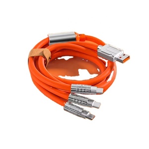 New 3 in 1 Fast Charging Cable 120W USB Micro Type-C Charger Cable for iPhone Samsung Xiaomi Huawei - Product Image 1