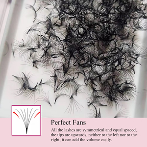El yapımı önceden yapılmış fanlar siyah 3d gevşek Premade fanlar uzun kök 0.05 0.07 0.1 Pro yapılan hacim kirpik toplu Promade fanlar - Product Image 5