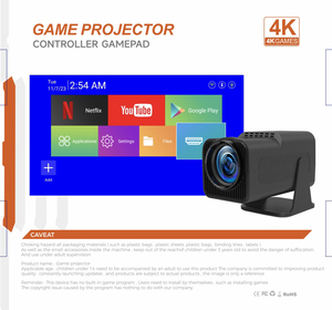 Proyector inteligente F600 + controladores de juego 2 en 1, proyector de juego combinado 2,4G + 5G, aplicación Wifi, descarga de Mini proyector portátil 4K para el hogar - Product Image 4