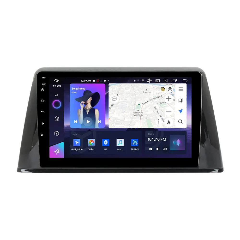 NaviFly NF QLED schermo più recente Android touch screen di navigazione per auto per Peugeot 308 2016-2018 con doppie ventole di raffreddamento