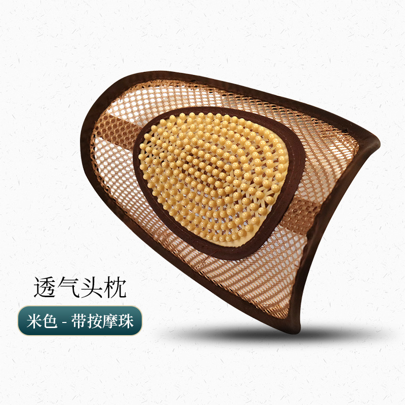 Appui-tête de massage en maille beige épaissie pour manucure