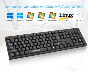 Teclado con cable ultrafino, teclado multidispositivo para oficina, uso doméstico, portátil, escritorio, regalo negro