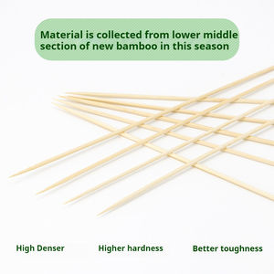 Smooth Without Burrs Bamboo <strong>Stick</strong> Food Grade 20 30 40Cm Round <strong>Fruit</strong> Meat Bbq Bamboo Skewer for Sale <strong>Manufacture</strong> in China - Product Image 3