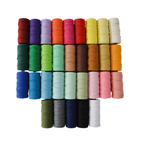 La fábrica suministra directamente Cordón de hilo de algodón trenzado de 2mm de ancho de macramé de color Diy para tejer bolsas - Product Image 1