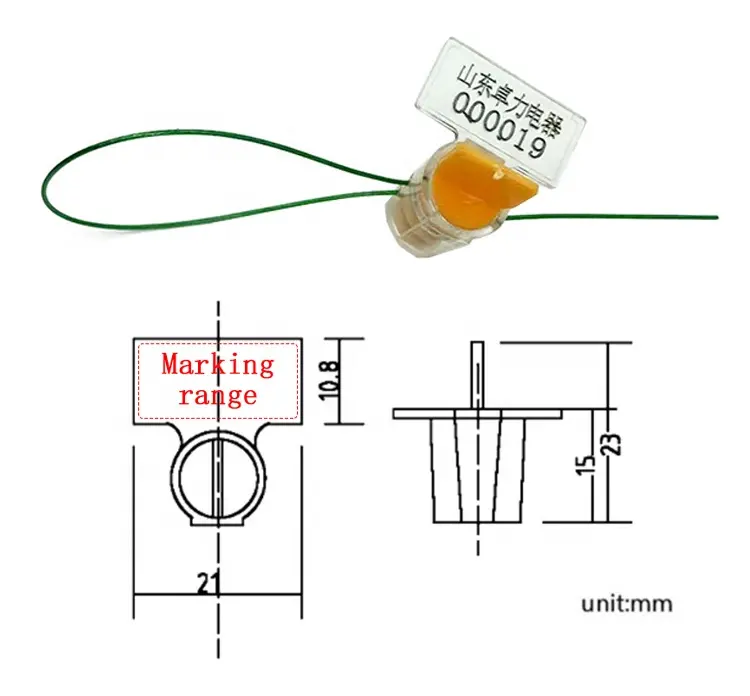 使い捨て改ざん防止プラスチックメーターシール高電気安全ユーティリティ南京錠ガスメーターシール