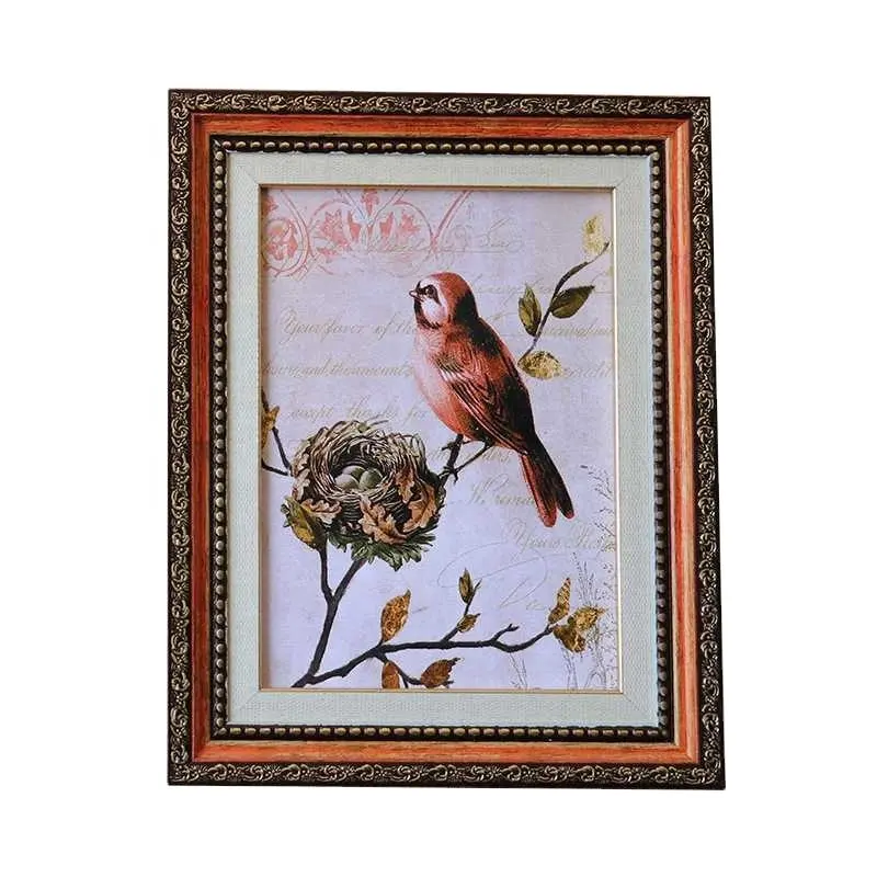 Moldura para fotos vintage, quadro de palácio europeu, moldura decorativa antiga de alta qualidade para parede A4 de 67 polegadas, 8 10 12 polegadas