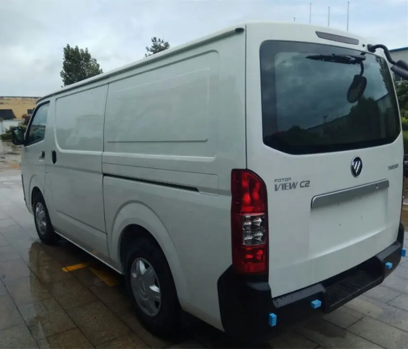 Right Steering 2 Seats Gasoline Engine Flat Roof RHD Mini Cargo Van with Double Side Sliding Doors