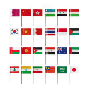 Tùy Chỉnh Dùng Một Lần Mini USA Cờ Răng Picks Thân Thiện Với Môi Tre Mini Lebanon Tăm Cờ Với Nước Cờ Thiết Kế Cho Các Bên - Product Image 3