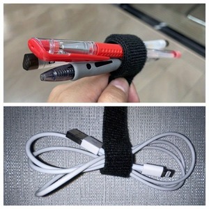 Cinta de sujeción de doble cara Hpok & Loop Adhesivo de espalda con espalda Gancho y lazo para cables - Product Image 2
