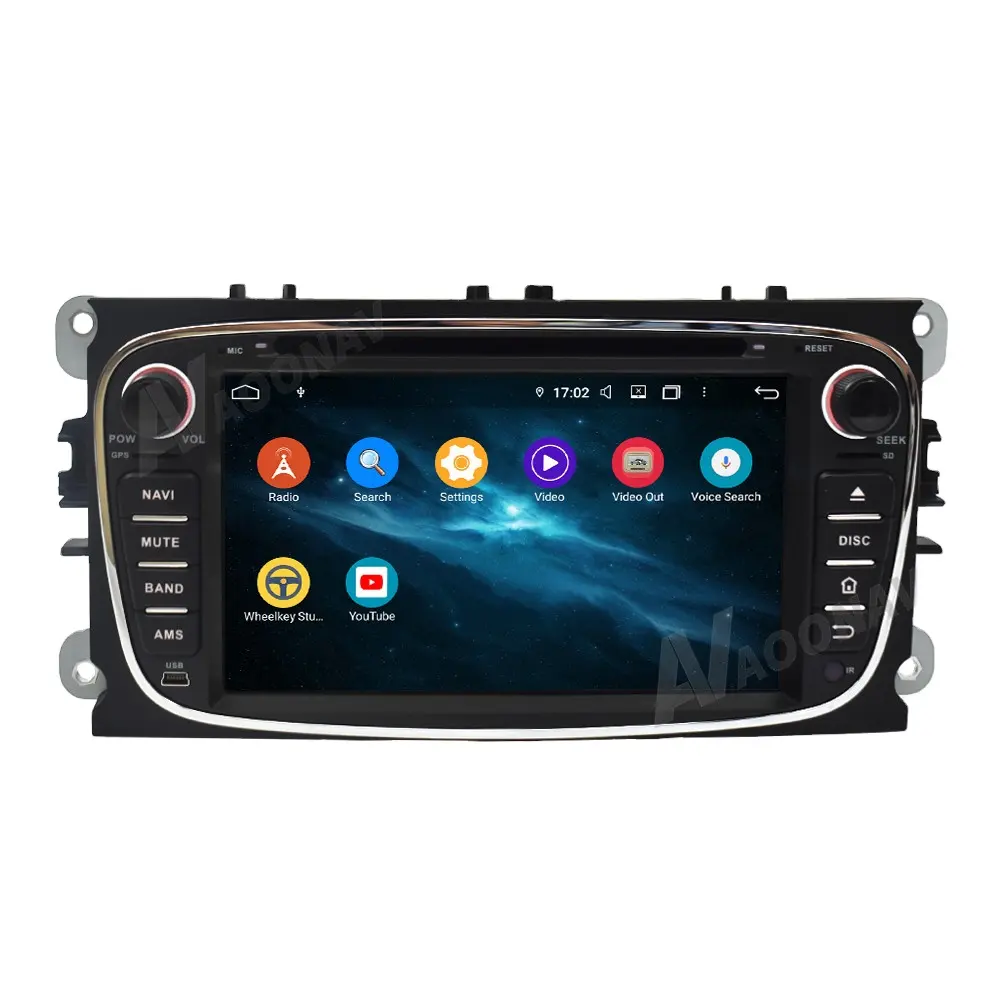 2 DIN Android araba stereo araba radyo DVD OYNATICI araba oto sesli GPS navi player için Ford mondeo Tourneo Connect s-max 2007-2010