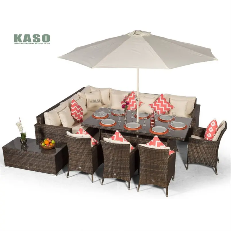 Conjunto de sofá de ratán polivinílico para exteriores, muebles de Patio, Patio, casa, Patio, restaurante