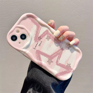 เคสโทรศัพท์ TPU นิ่มลายดาวห้าแฉกสีชมพูฝาครอบกันกระแทกแบบใสสำหรับ Redmi A5/A4/14C/เทอร์โบ4/A3 Pro - Product Image 4