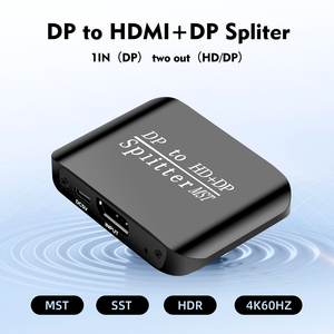 Xput 1 en 2 salidas 1*2 4K6 0Hz/1080P60hz DP Displayport interruptor bidireccional conmutador divisor caja Adaptador convertidor soporte 3D/HDR - Product Image 5