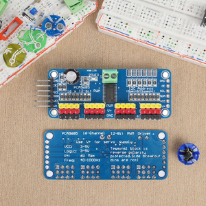 PCA9685PW 16チャンネル12ビットPWMサーボシールドドライバI2Cインターフェースロボットプロジェクト用PCA9685モジュール - Product Image 6
