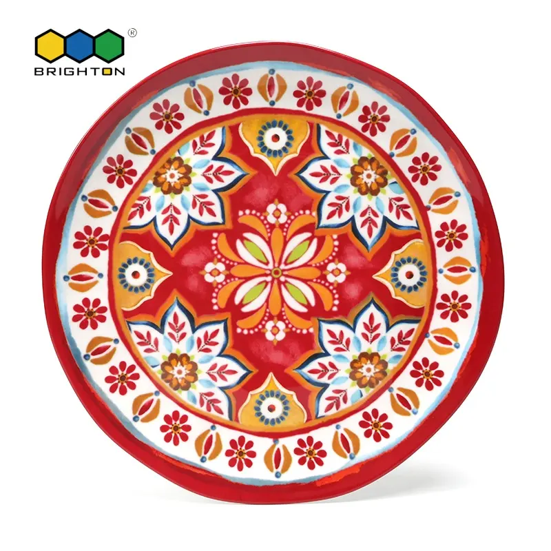 Exclusive Morocco Printing and Hot Selling Melamine 11'' Dinner Plates