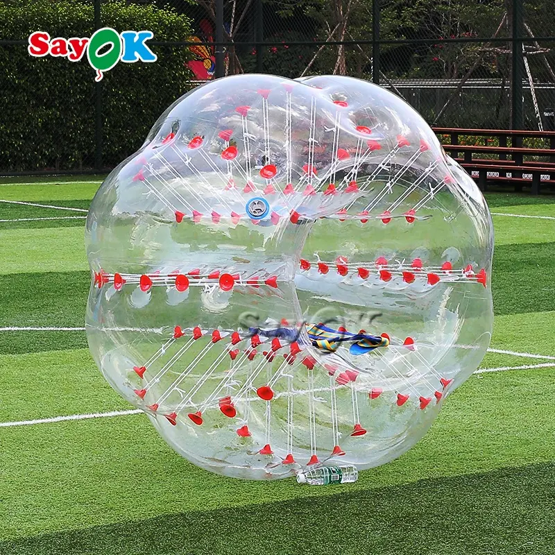 كرة القدم البلاستيكية التجارية القابلة للنفخ Zorbing Tpu كرة زورب بشرية قابلة للنفخ للبالغين