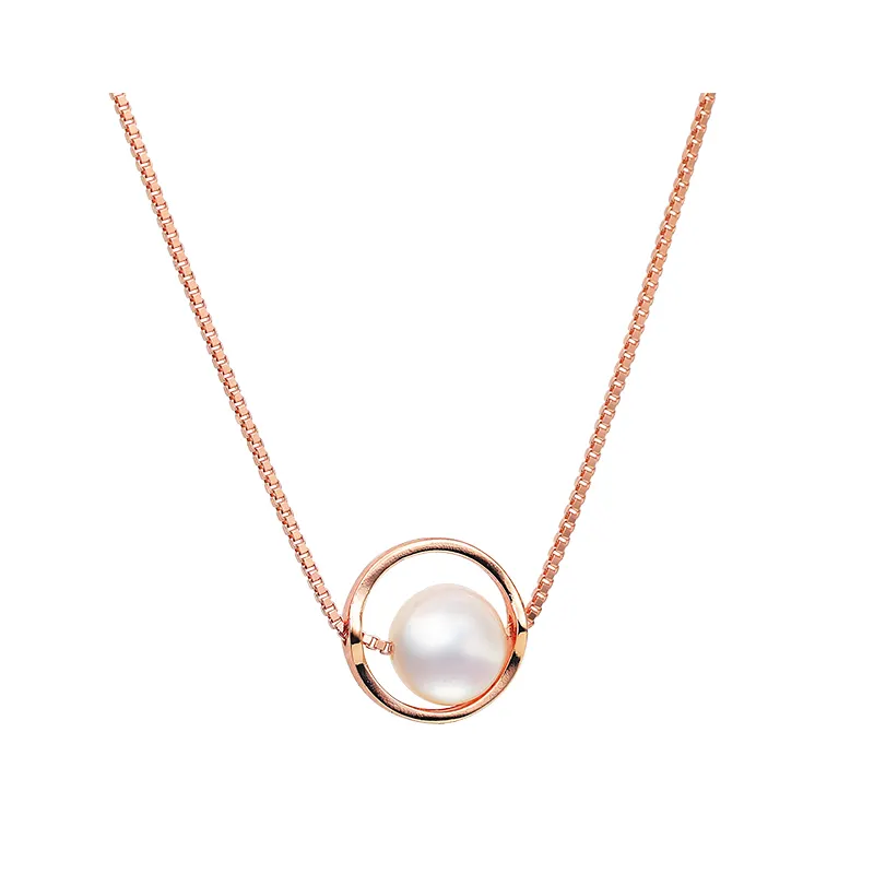 Mejor venta 18K chapado minimalista moderno collar de perlas pequeñas COLLAR COLGANTE de moda