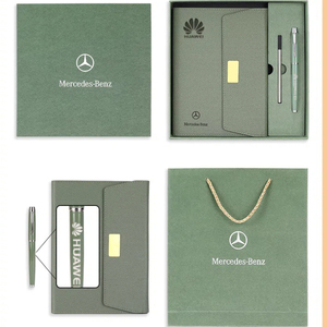 Logo personalizzato A5 in pelle rigida con stampa a Clip magnetica Gift Set riutilizzabile per Notebook con penna U Disk - Product Image 2