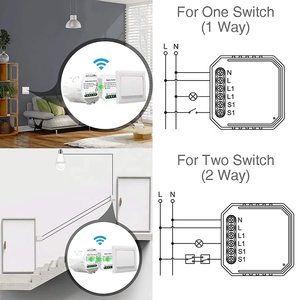 Беспроводной смарт-выключатель для настенного светильника Mini Smartlife Zigbee 3,0 RF 433 - Product Image 4
