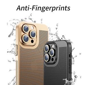 Kamera Lens koruma ısı dağılımı ile elektroliz telefon Iphone için kılıf 15 Pro Max 15 artı soğutma Hollow PC kabuk kapak