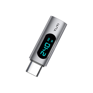 TUTI USB C uzatma adaptörü PD 240W USB C erkek USB C kadın genişletici dönüştürücü ile dijital ekran telefon için - Product Image 3