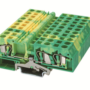 OEM ODM CHIKU RST 6 TWIN/PE Push-In Jaula Tira de alimentación Enchufe Bloque de terminales de riel DIN Conexión de resorte Conector eléctrico - Product Image 3