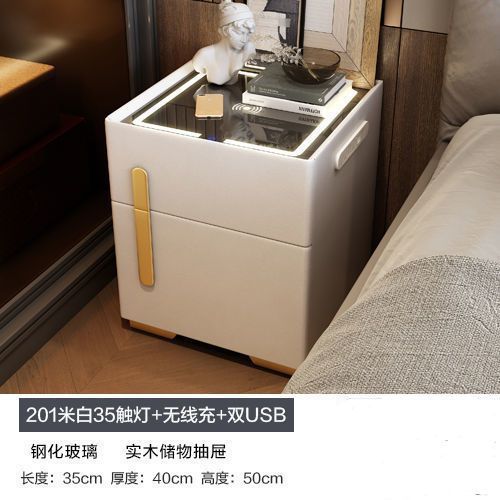 Off-white tri-color light with wireless dual USB ports