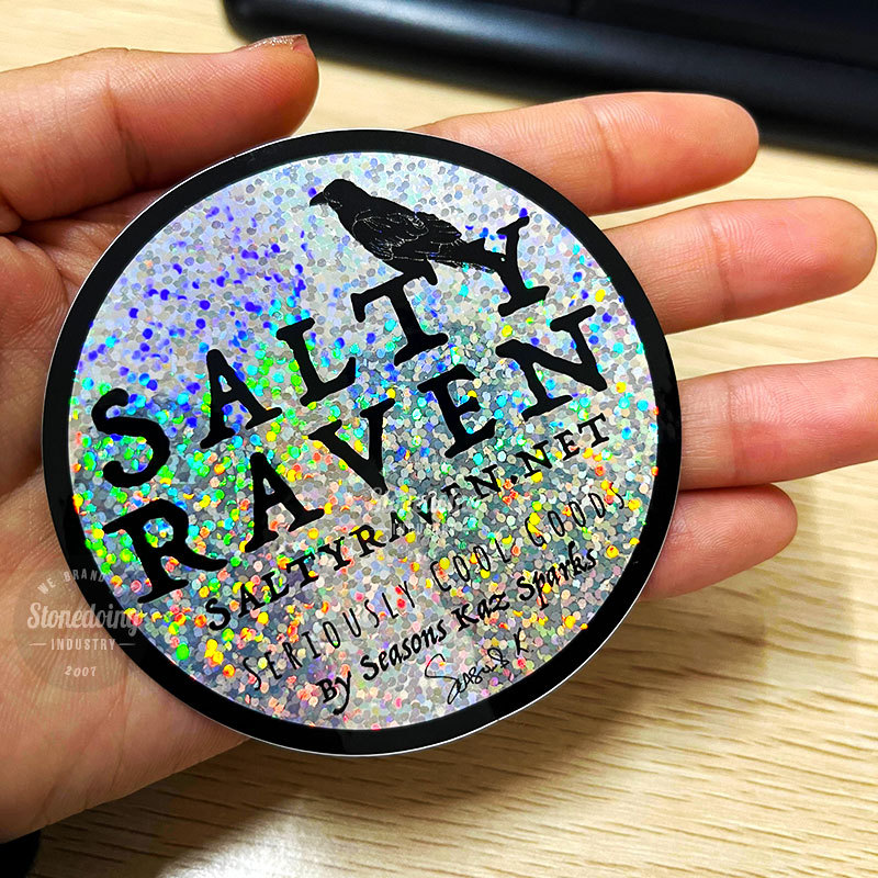 Dotted holographic stickers example 04