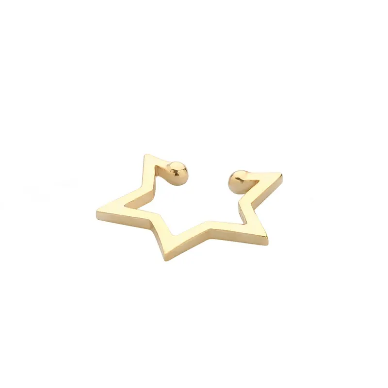 European and American Light Luxury 925 Sterling Silver Personalized Star Earrings