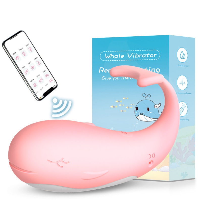 huevo vibrador ballena pequeña-versión mini-app-rosa