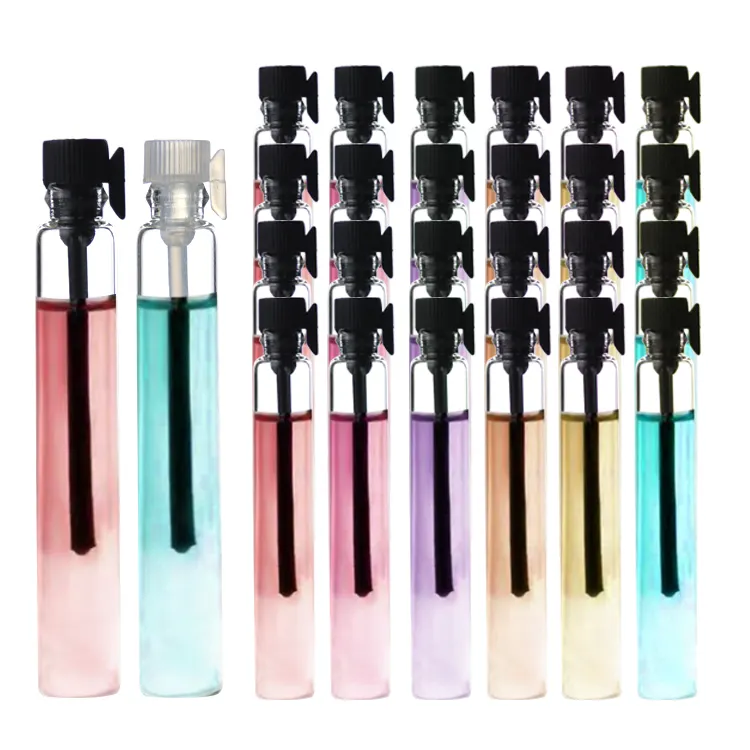 Mini botellas de Perfume de cristal de muestra de calidad, minibotellas de Perfume rellenables redondas de fondo grueso, Vintage, 10ml, 1ml, 2ml, 3ml
