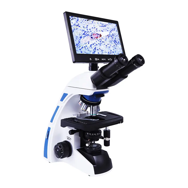 Drie-Oog Microscoop High-Definition Stereoscopische 40-1000x Continu Zoom Led Display Microscoop