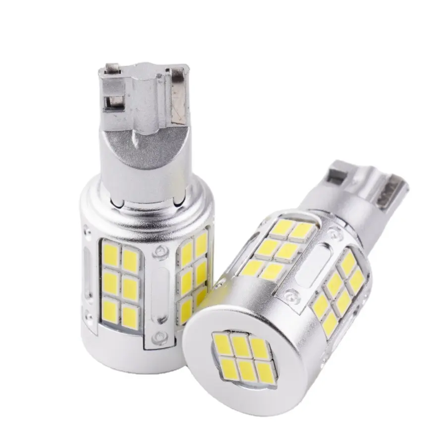 Lâmpada reversa traseira traseira automotiva T15 T16 W16W Luz de freio de estacionamento 12V 20W Lâmpada 7440 7443 P21W 1157 1156 Canbus Led T20