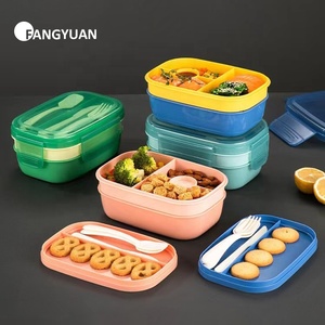 ชุดกล่องอาหารกลางวันพลาสติก3ชั้น5ช่องสำหรับผู้ใหญ่,ชุดกล่องอาหารกลางวันเบนโตะซ้อนกันได้สำหรับเด็กเข้าค่ายพิมพ์ลายแบบระเหิด2022 - Product Image 1