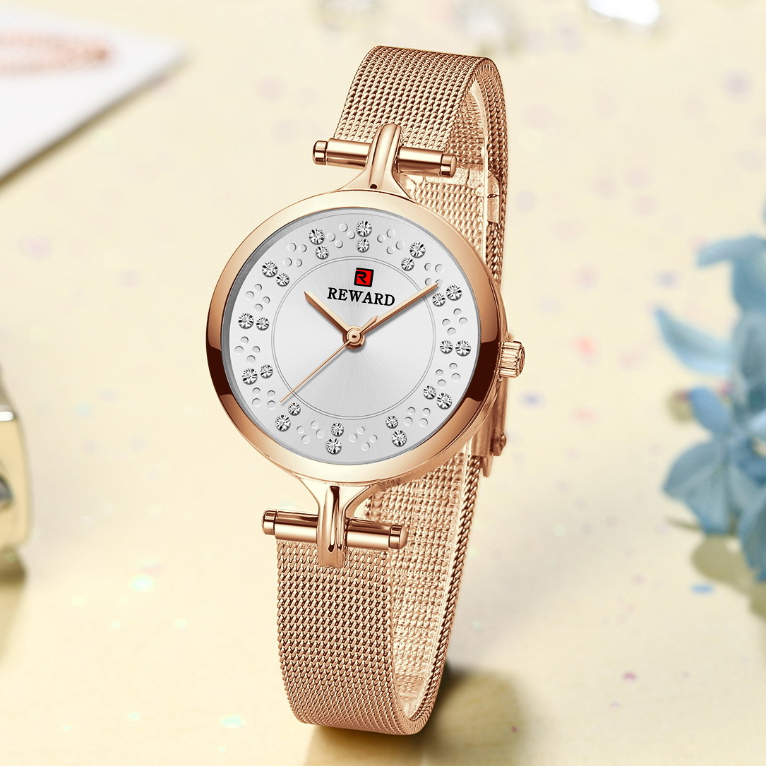 REWARD Watches Womens Fashion Luxury Diamond ladies Wristwatch Waterproof Casual Quartz Dress Watch Relogio Feminino