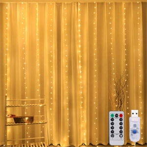 Hot Sale Colorful Room Decorative <strong>String</strong> <strong>Lights</strong> 8 Modes Timing <strong>Remote</strong> Control LED Curtain <strong>Light</strong> - Product Image 1