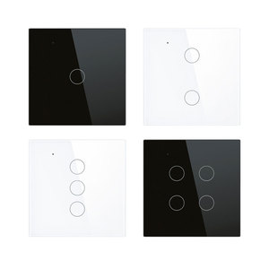 Hiçbir nötr tel akıllı yaşam APP Alexa Google ev Tuya ab işık WiFi akıllı dokunmatik duvar ışık anahtarı 2 Gang anahtarı PST-WT-E2 - Product Image 3