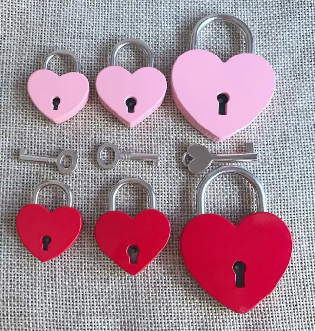 love heart padlock Mini Padlock for Gift Box Love Heart Lock