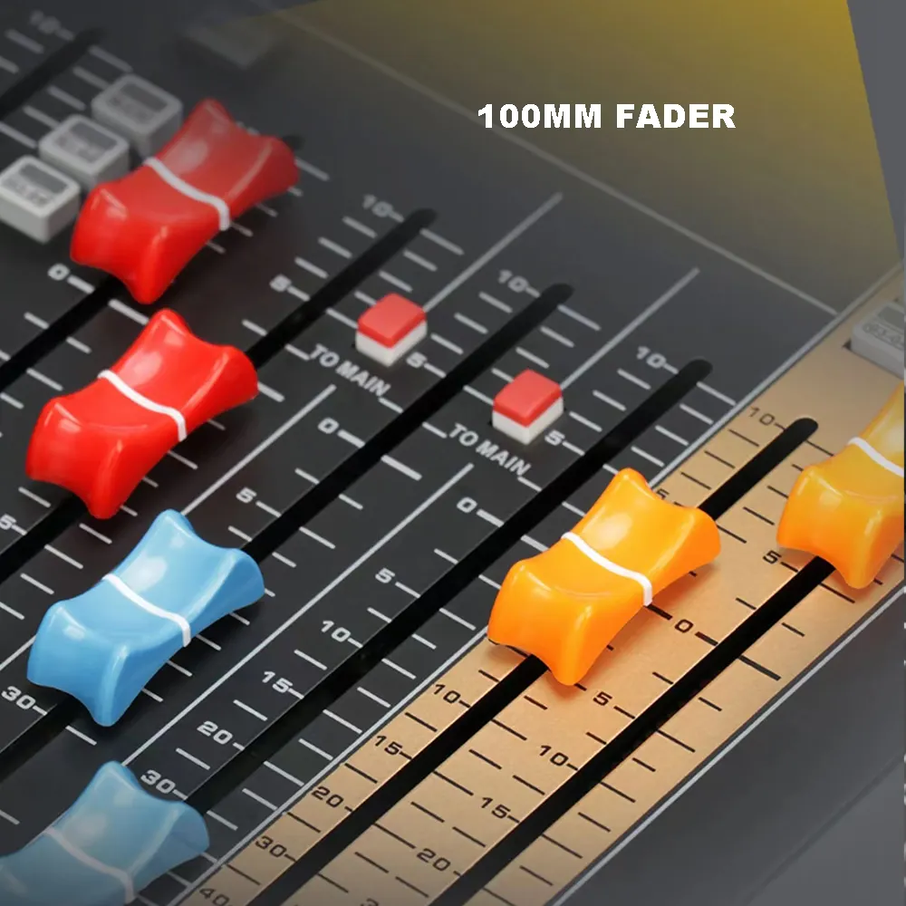 Yeni tasarım 20 kanal ses mikseri ile 2 STEREO dört grup çıkışı AUX ses kartı 7 bant EQ 100MM FADER