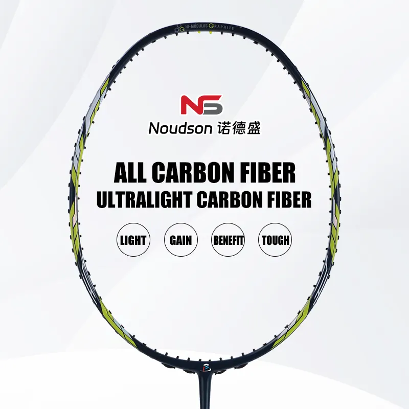Mavi güç Badminton direnci ile Ultra yüksek elastik karbon fiber made Badminton raketi