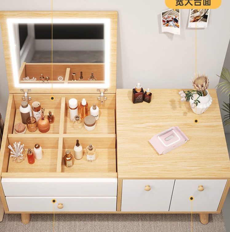 Dressing Table Bedroom Simple Dressing Cabinet Multi-Functional Makeup Table Bedroom Furniture